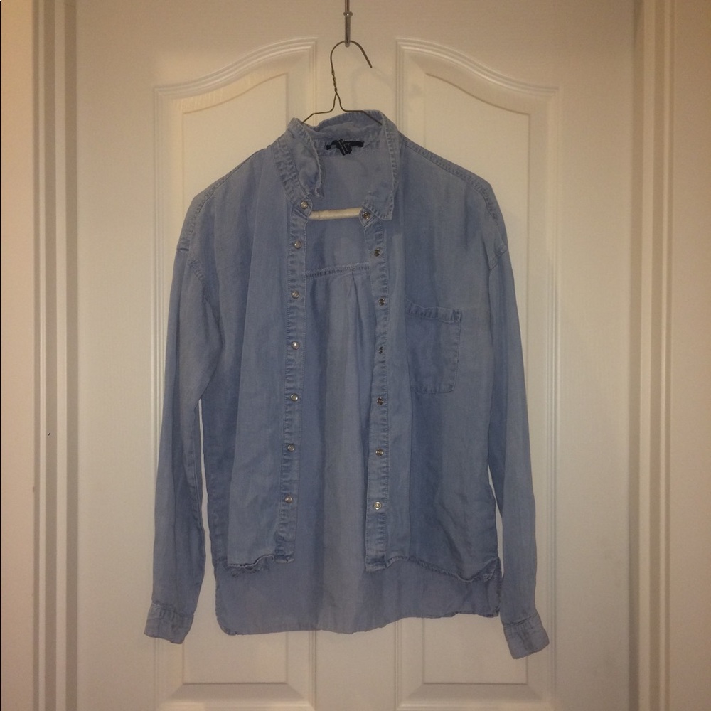 Blue button up